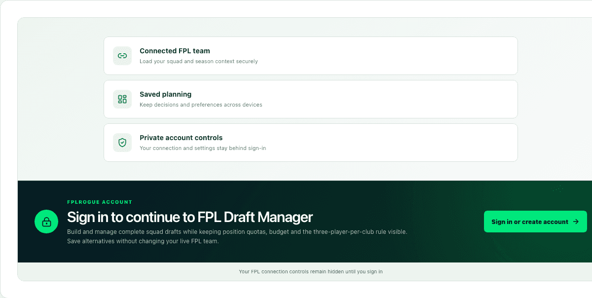 FPL Draft Manager interface preview